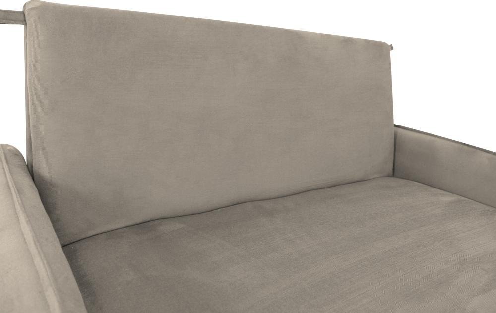 Sofá Cama para Sala de Estar Zaia com Baú Suede Matrix - Bege - 8