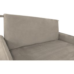 Sofá Cama para Sala de Estar Zaia com Baú Suede Matrix - Bege - 8