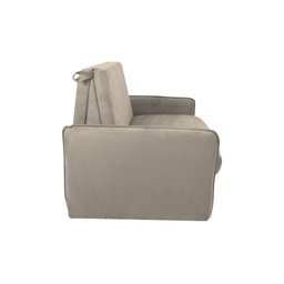 Sofá Cama para Sala de Estar Zaia com Baú Suede Matrix - Bege - 3