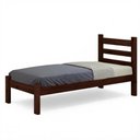 Ver imagem 2 de Cama Solteiro de Madeira Maciça Reforçada Castanho