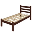 Ver imagem 4 de Cama Solteiro de Madeira Maciça Reforçada Castanho