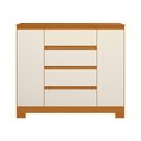 Ver imagem 5 de Comoda Sapateira Atena com 4 Gavetas e 2 Portas Cinamomo/off White