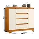 Ver imagem 4 de Comoda Sapateira Atena com 4 Gavetas e 2 Portas Cinamomo/off White