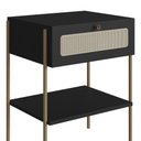 Ver imagem 7 de Mesa de Cabeceira com 1 Gaveta Pé Metal Arlo A10 Nero/dourado - Mpozenato