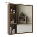 Ver imagem 3 de Espelheira para Banheiro 60cm com Nichos Multimóveis CR10112 Noce