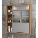 Ver imagem 2 de Espelheira para Banheiro 60cm com Nichos Multimóveis CR10112 Noce