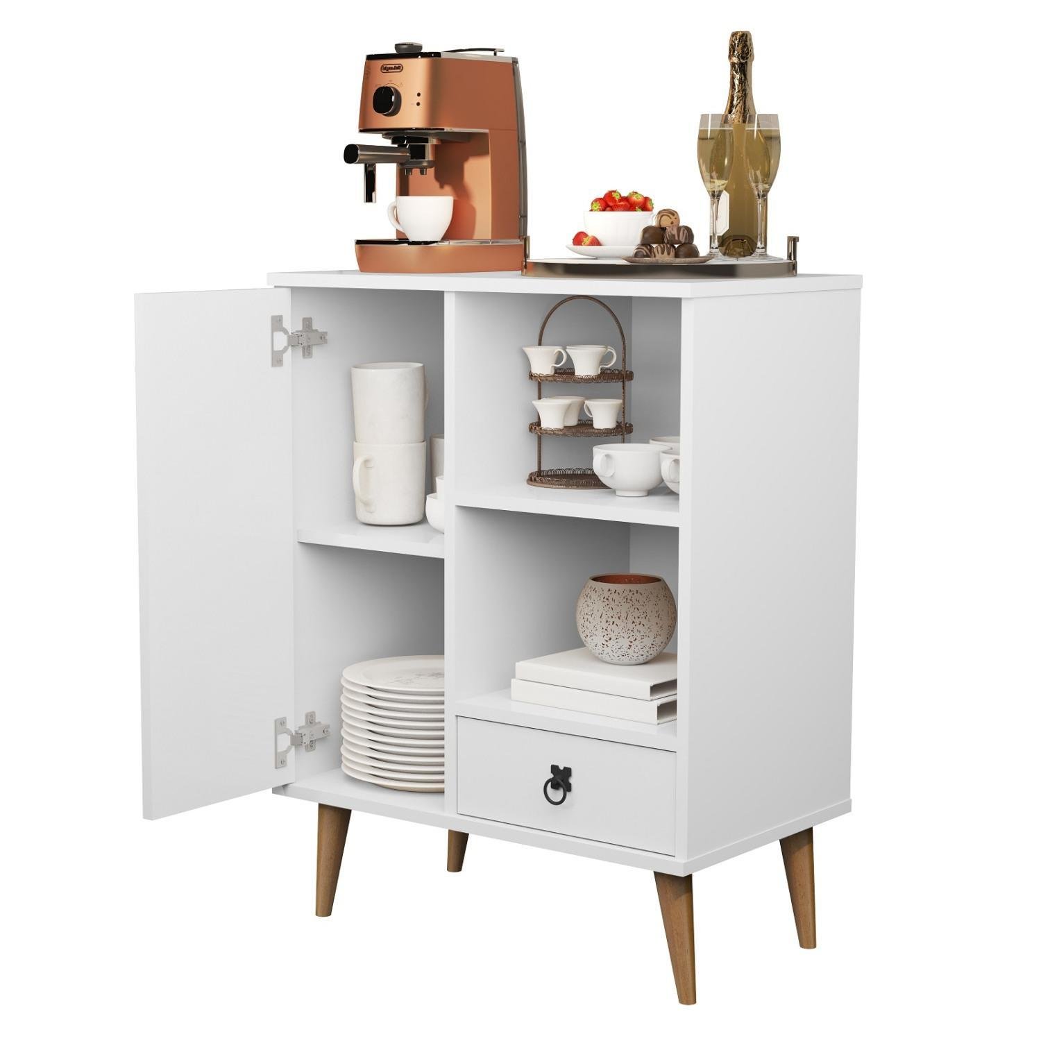 Buffet Cantinho do Café Tip Top Jalmac Branco 80x59,5x36cm - 2