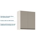 Ver imagem 3 de Armário Aéreo De Cozinha 80cm 2 Portas 2 Prateleiras Linea