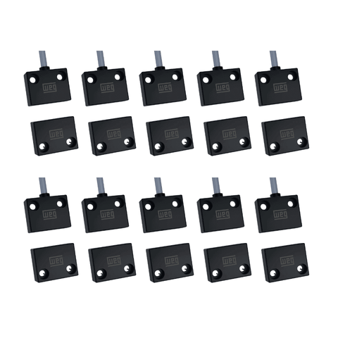 Kit 10 Sensores Magnético Weg SSM5-30R1P2A + 10 Atuadores Magnético de Segurança Weg ASSM5-30RP NR12