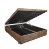 Base Box Baú Queen Bipartido Belos Sonhos Suede Bege 49x158x198 - 1