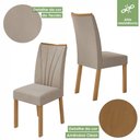 Ver imagem 5 de Conjunto Mesa Com Tampo 4 Cadeiras Naturale Apogeu Móveis Lopas