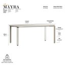 Ver imagem 3 de Mesa para Sala de Jantar Tampo com Vidro/MDF 200cm Base Metal Preto Mayra