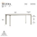 Ver imagem 3 de Mesa para Sala de Jantar Tampo com Vidro/MDF 200cm Base Metal Preto Mayra