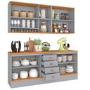 Ver imagem 2 de Cozinha Modulada com Tampo 5 Peças Aspen Cinza
