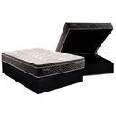 Ver imagem 1 de Conjunto Box Baú Casal: Colchão Espuma Paropas Molas Extrapedic Olímpia + Base Crc Suede Black (
