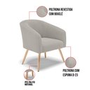 Ver imagem 4 de Namoradeira e 2 Poltronas Pé Palito Natural Stella Bouclê Cinza D03 - D'Rossi