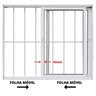Janela Alumínio Branco C/ Arremate A=1,20m x L=1,50m Vitro Correr 2 Folhas Com Grade Linha Premium - 7