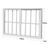 Janela Alumínio Branco C/ Arremate A=1,20m x L=1,50m Vitro Correr 2 Folhas Com Grade Linha Premium - 4
