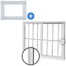 Janela Alumínio Branco C/ Arremate A=1,20m x L=1,50m Vitro Correr 2 Folhas Com Grade Linha Premium - 1