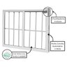 Janela Alumínio Branco C/ Arremate A=1,20m x L=1,50m Vitro Correr 2 Folhas Com Grade Linha Premium - 5