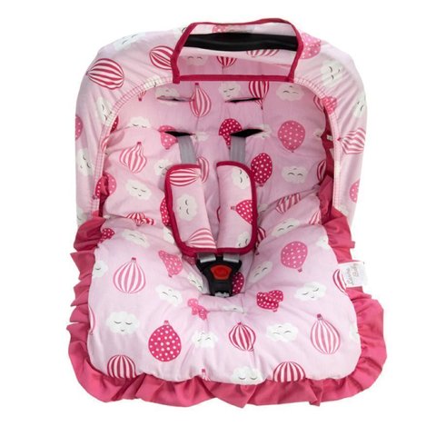 Kit para Bebê Conforto 04 Pçs Tr - Balãozinho Rosa