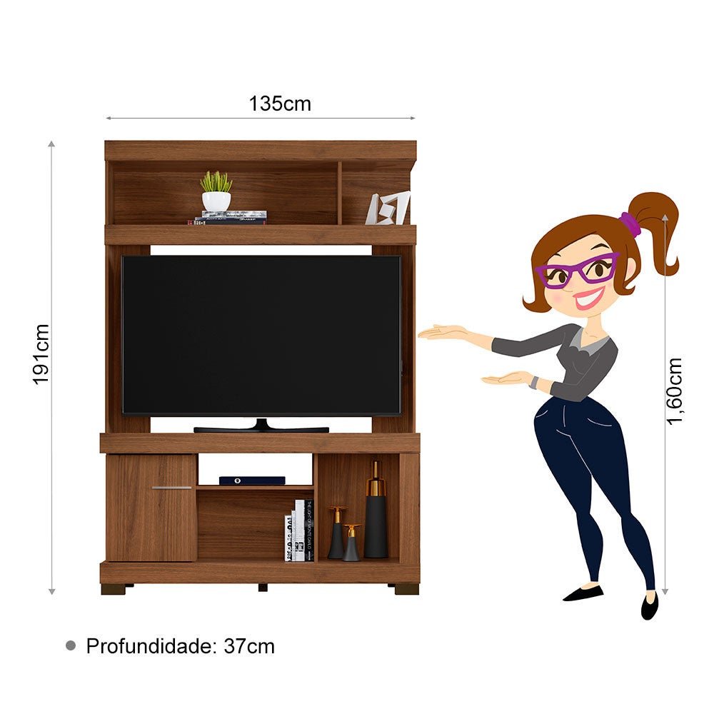 Estante Home Theater New Lara para Tvs de até 55 Polegadas Línea Brasil - 3