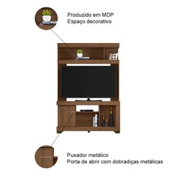 Estante Home Theater New Lara para Tvs de até 55 Polegadas Línea Brasil - 2