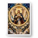 Ver imagem 1 de Quadro Coroa Luminosa da Quaresma de São Miguel 15x21cm Moldura Branca