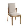 Conjunto com 02 Cadeiras de Jantar Moderna Madeira Estofada Linho Olimpo - 3