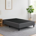 Ver imagem 2 de Caixa Base Box Casal Resistente em Veludo Premium Moderno:cinza