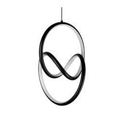 Pendente Led Onda Alum 325mm Bivolt 24w 4.100k Preto - Blumenau - 1