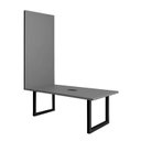 Ver imagem 2 de Mesa Reunião Escritório com Caixa de Tomadas 1,80m e Painel TV Industrial Executive F