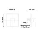 Ver imagem 3 de Misturador Monocomando Quadrado Registro Chuveiro e Banheira