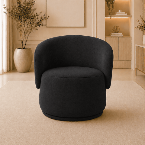 Poltrona Decorativa Beatriz Giratória Suede Sala Estar Recepção Quarto