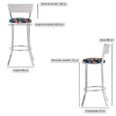 Ver imagem 2 de Banqueta Bistro para Bar, Cozinha, Balcão em Alumínio e Fibra Tc Zanutto 5 Unidades Marmore