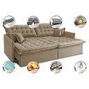 Ver imagem 4 de Sofá Sem Caixa Retrátil Reclinável 2,15m Cama inBox Versátil com Pillow Top e Molas Velusoft