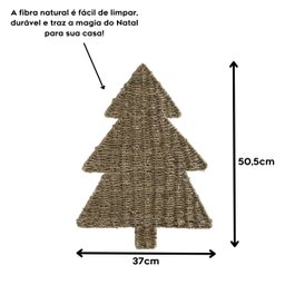 Jogo Americano Detroit Sousplat de Fibra Natural Lugar Americano Natalino Natal Mesa Posta Natalina  - 6