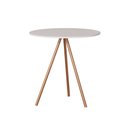 Ver imagem 2 de Mesa Lateral Decorativa Gabriela Base Cobre Tampo Redondo Branco