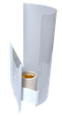 Ver imagem 3 de Arandela Calha de Parede C/lente de Polimero Random:liso Fosco/branco