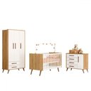 Ver imagem 2 de Quarto Infantil Completo Bear 4 Portas 6 Gavetas Branco/freijo - Pnr Móveis