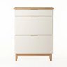 Sapateira Kaki 2 Portas 1 Gaveta 120 Cm X 88 Cm X 35 Cm Branco - 1