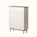 Ver imagem 4 de Sapateira Kaki 2 Portas 1 Gaveta 120 Cm X 88 Cm X 35 Cm Branco