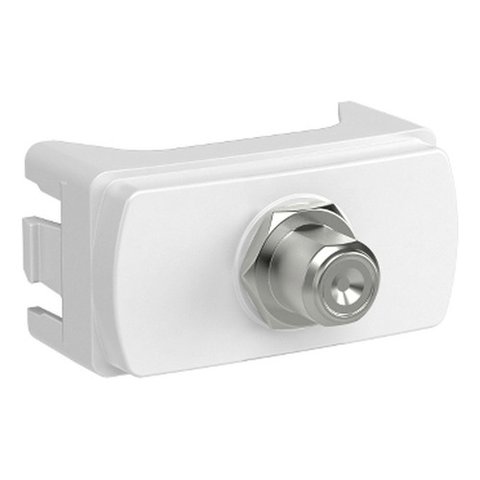 Módulo de Soquete Coaxial Miluz White Tv
