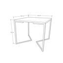 Ver imagem 4 de Mesa Industrial Base Ferro Cobre em V Tampo 90x90 Canela 4 Cadeiras Eames Ferro Assento Preto