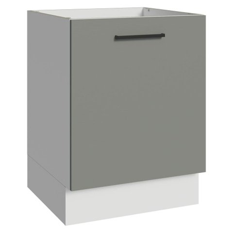Balcão de Cozinha 60 cm 1 Porta (sem Tampo) Branco/Cinza Agata Madesa