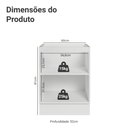 Ver imagem 2 de Balcão de Cozinha 60 cm 1 Porta (sem Tampo) Branco/Cinza Agata Madesa