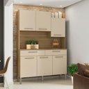 Ver imagem 1 de Conjunto Cozinha 6 Portas e Gavetas Torino Freijó / Vanilla