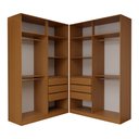 Ver imagem 5 de Guarda-Roupa Casal Modulado Genova 8 Portas 6 Gavetas Freijó/Off White - Panorama Móveis