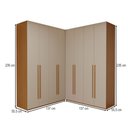 Ver imagem 4 de Guarda-Roupa Casal Modulado Genova 8 Portas 6 Gavetas Freijó/Off White - Panorama Móveis
