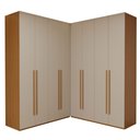 Ver imagem 1 de Guarda-Roupa Casal Modulado Genova 8 Portas 6 Gavetas Freijó/Off White - Panorama Móveis